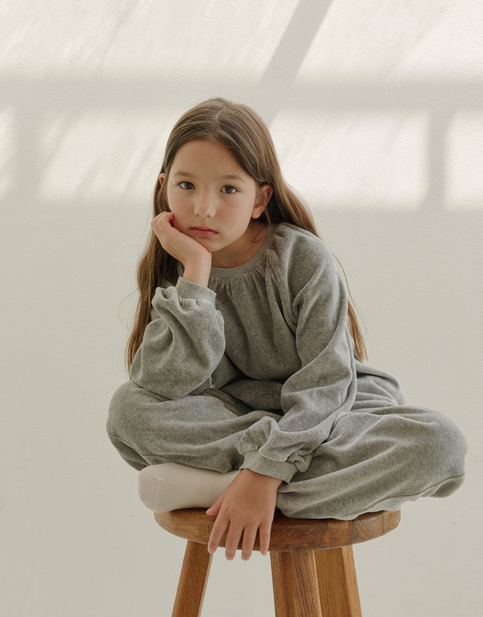 pre-order) Velour Set (Melange Gray)
