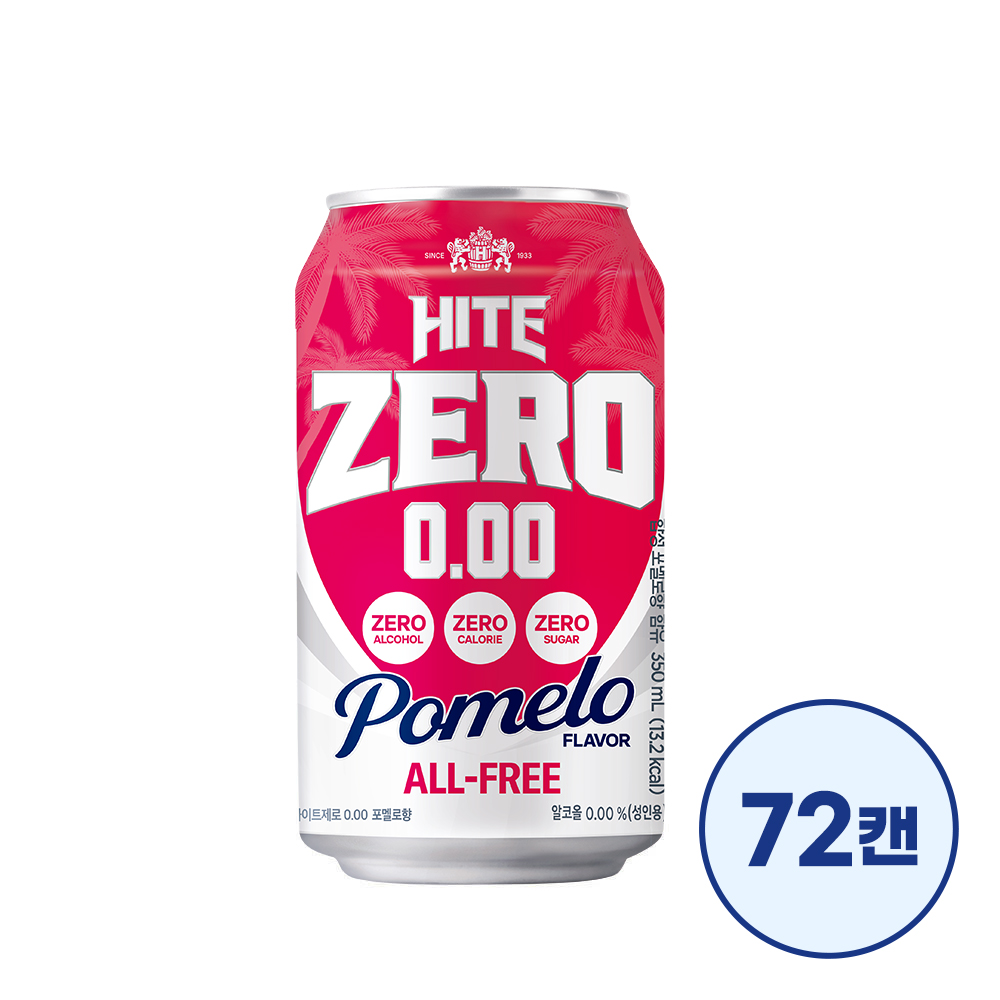 [대용량]하이트제로 0.00 포멜로향 350ml 72캔