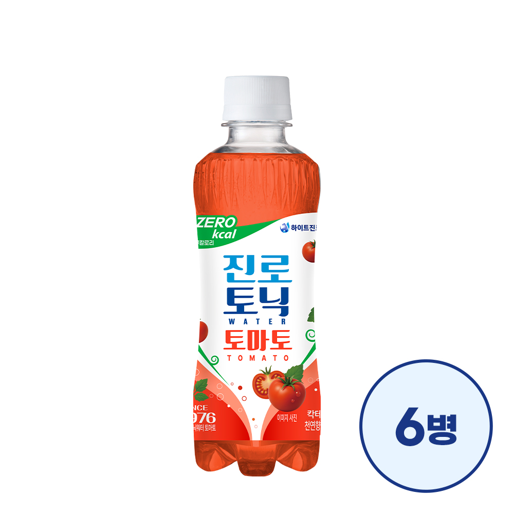 진로토닉워터 토마토 제로 300ml 6병