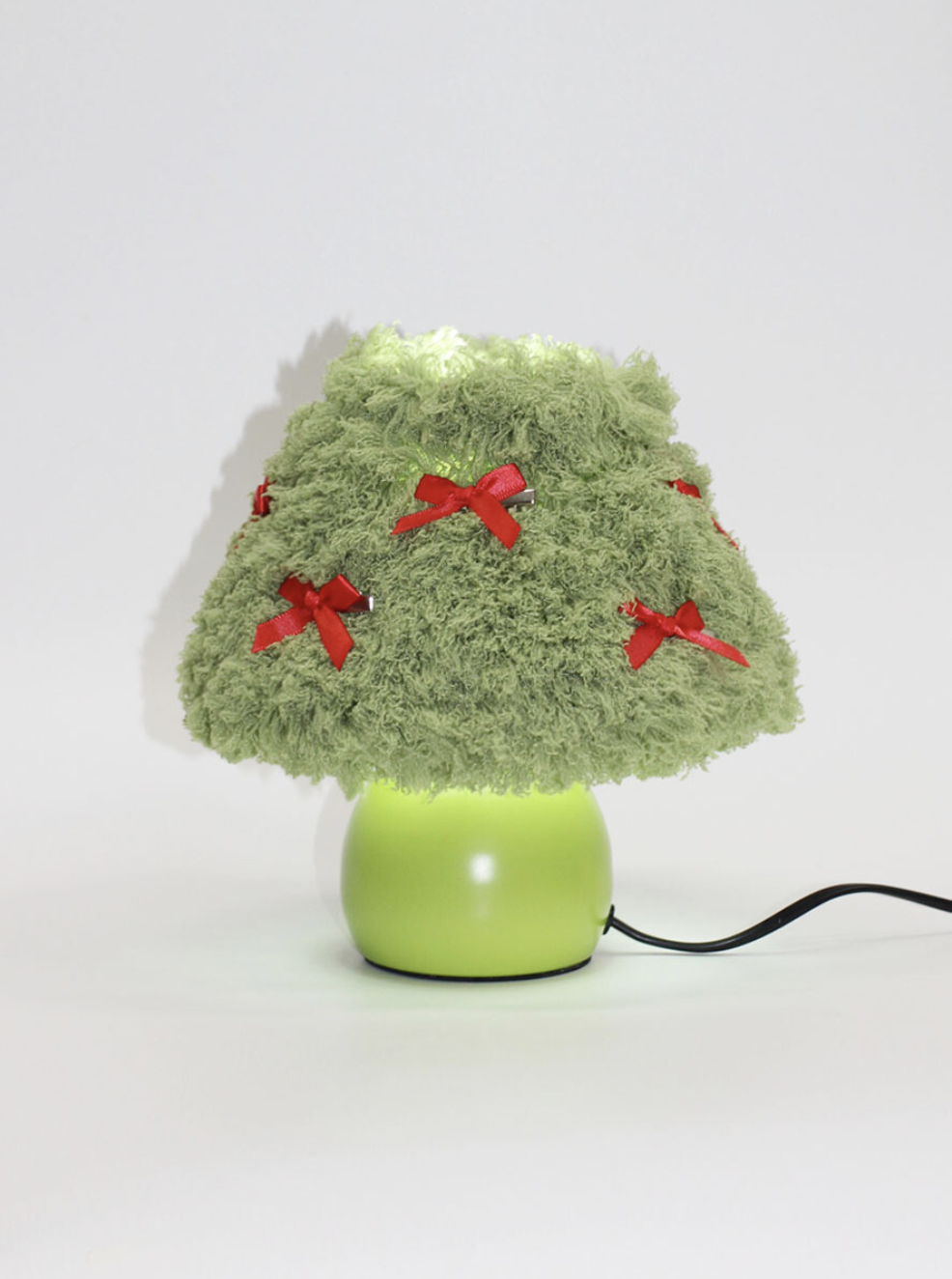 Gift box) 트리 퍼 테이블 램프 tree fur table lamp - GREEN