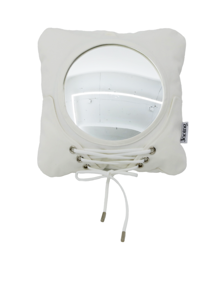 square cushion mirror (ivory)