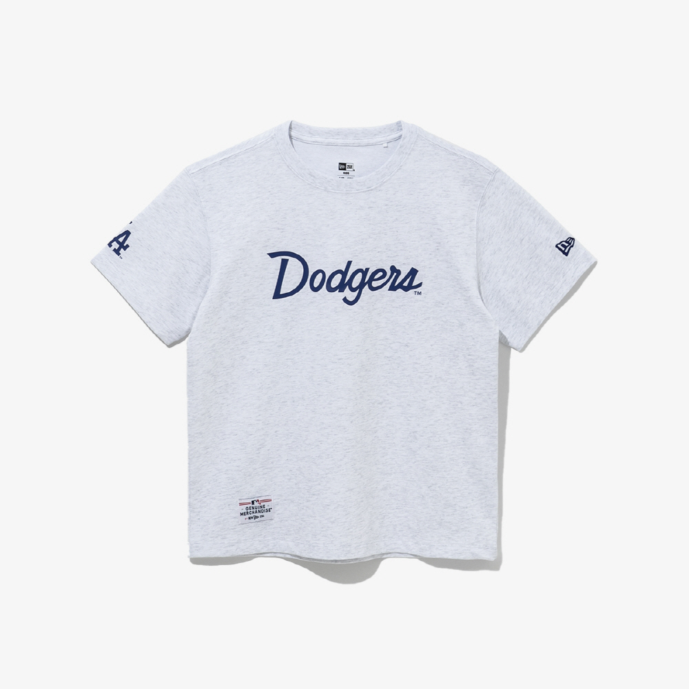 title 뉴에라 키즈 반팔 티셔츠 키즈 MLB LA 다저스 올드헤더 그레이