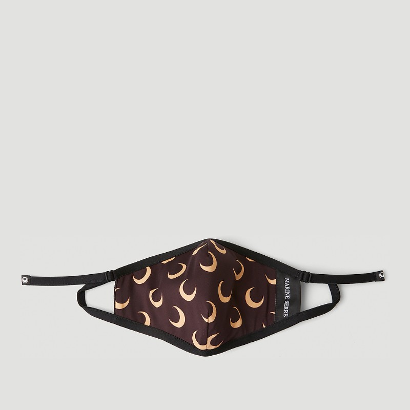 마린세르 크레센트 문 페이스 마스크 A059FW20X 8 BROWN WITH TAN PRINT