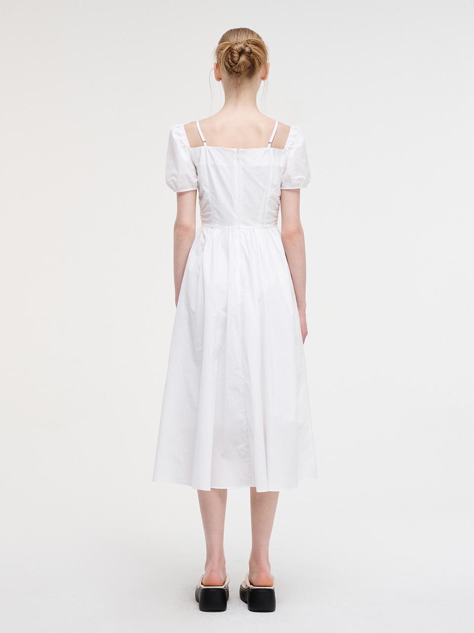 ワンピース ETMON Strap Slit Off Shoulder Dress, White MUSINSA | ETMON Strap Slit Off Shoulder Dress, White