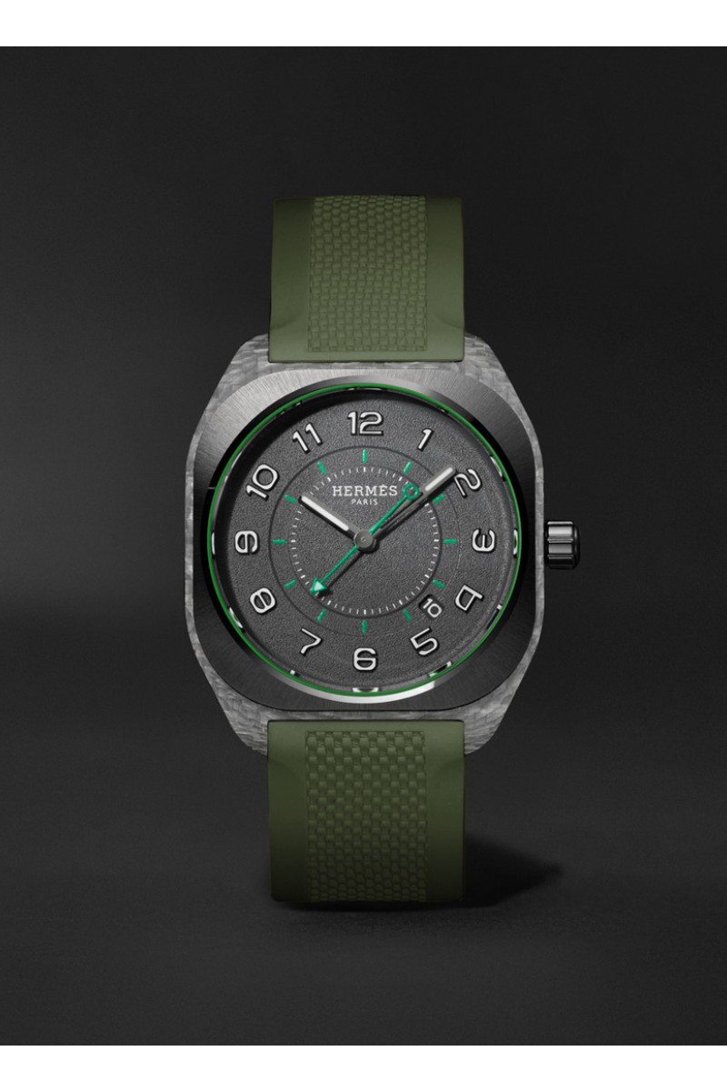 에르메스 타임피스 H08 오토매틱 글라스 파이버 고무 39mm 시계 1647597317852566