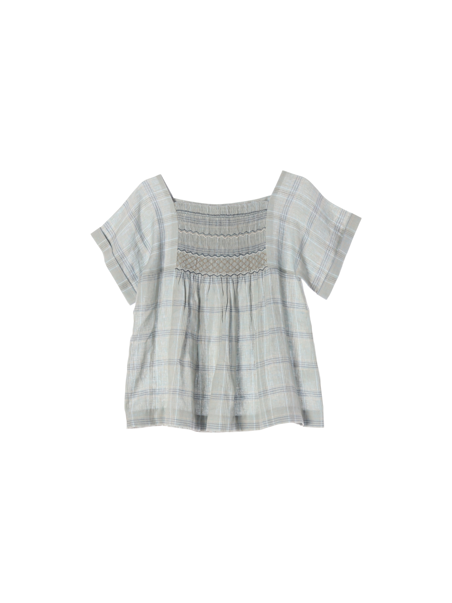 봉쁘앙 롤업 그레이 블라우스 12y 0