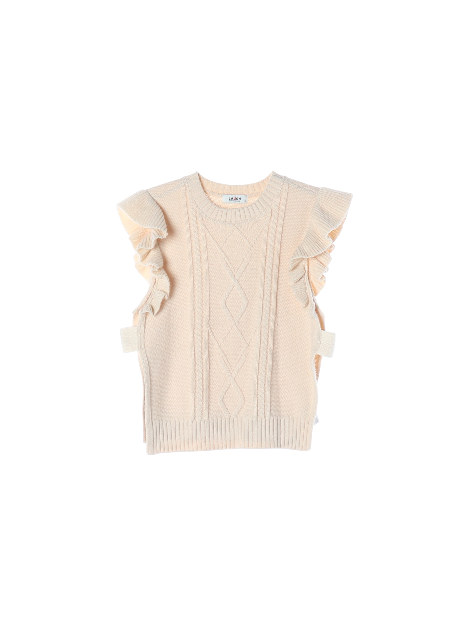 래핑차일드 러플 베이지 니트베스트 140cm 0
