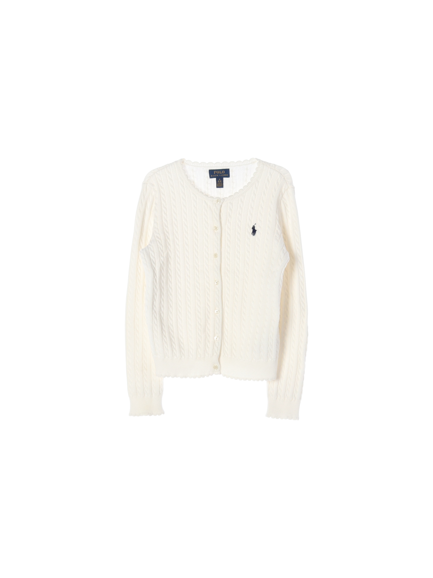 랄프로렌 단추 화이트 가디건 8-10y 0