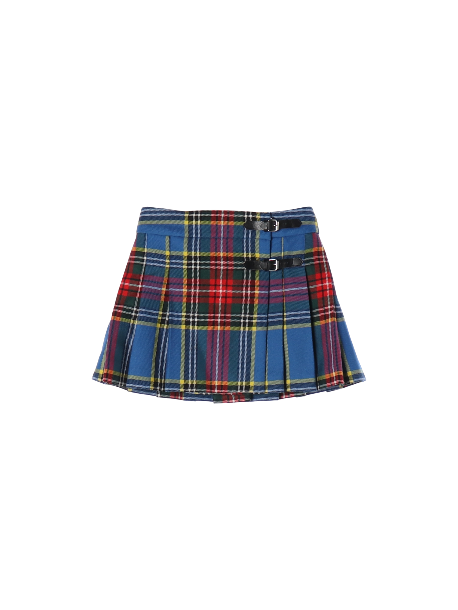 봉쁘앙 플리츠 블루 킬트스커트 8y 0