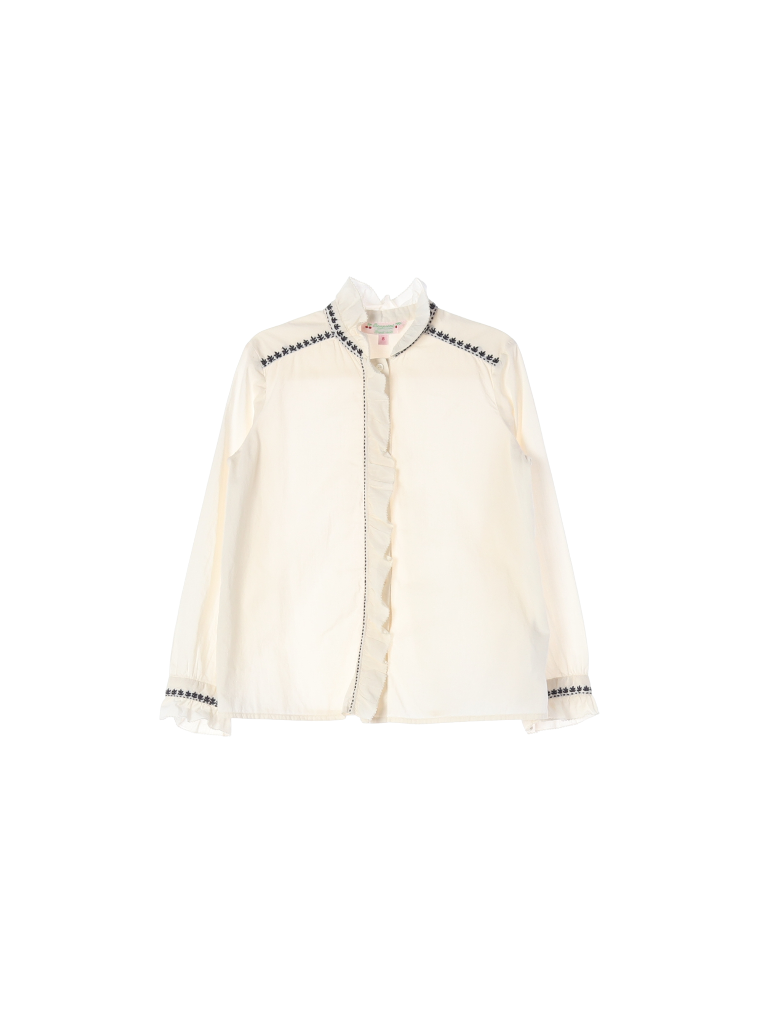 봉쁘앙 프릴 화이트 블라우스 8y 0