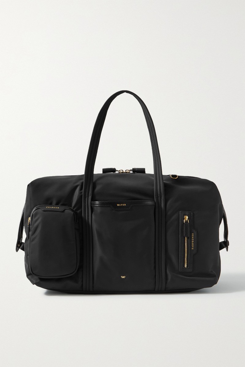 + Net Sustain Inflight Leather-trimmed Recycled Shell Weekend Bag 블랙