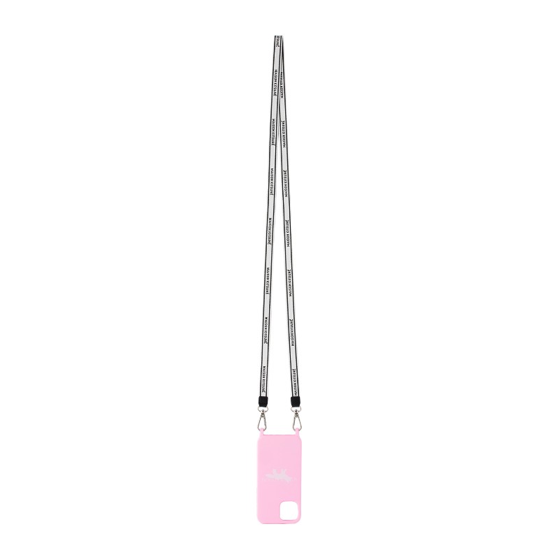 메종키츠네 핑크 스탬프 로고 스트랩 아이폰 12/12 프로 케이스 IU06830AP0006 LIGHT PINK P601