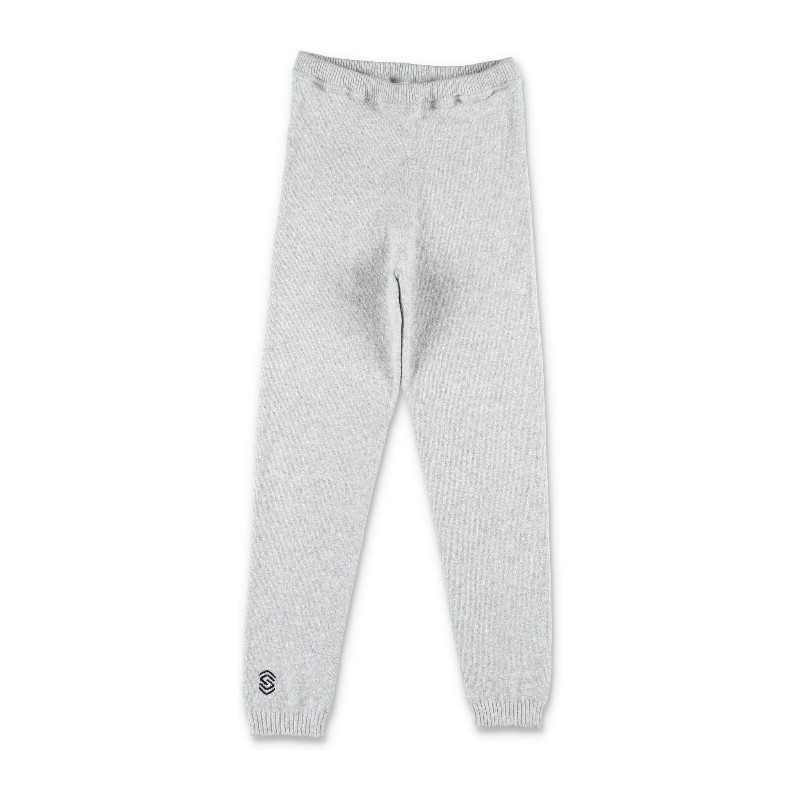 실버스킨 스테이 웜 로고 자수 레깅스 SK010W PEARLGREY