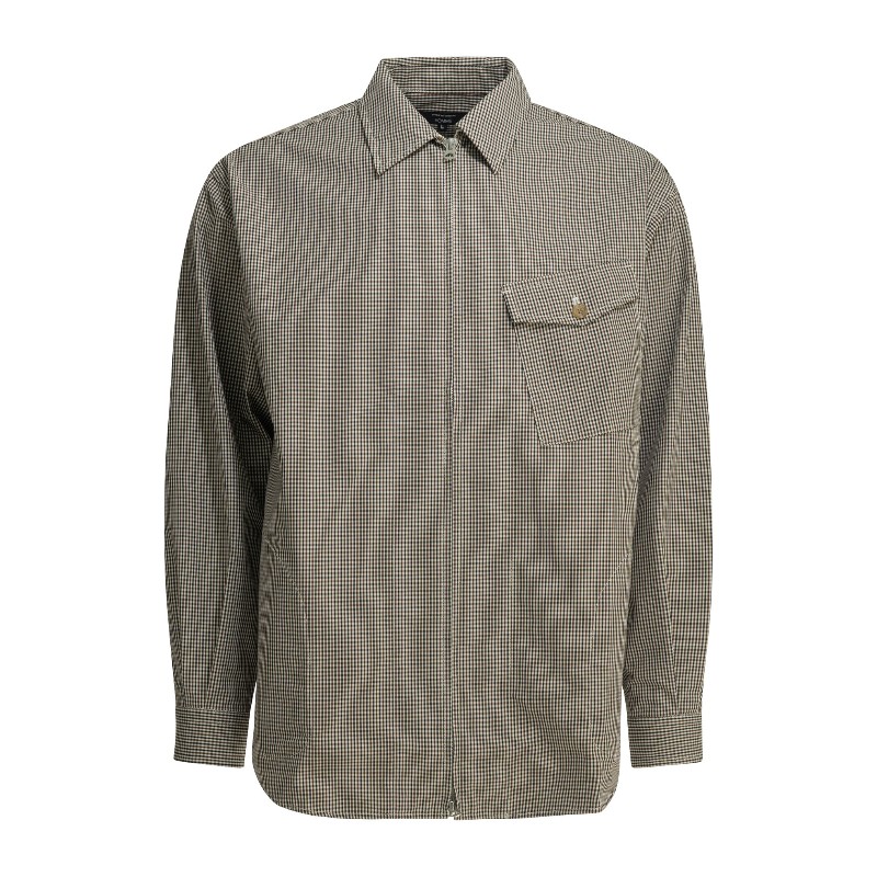 꼼데가르송 옴므 플러스 체크 오버셔츠 재킷 HQB001S261OFFWHTBRWBL BROWN