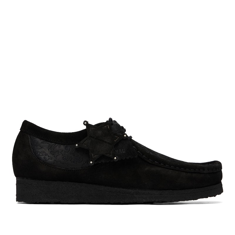 앤더슨벨 블랙 Clarks Originals 왈라비 더비 슈즈 26185448 BLACK EMBROIDERY