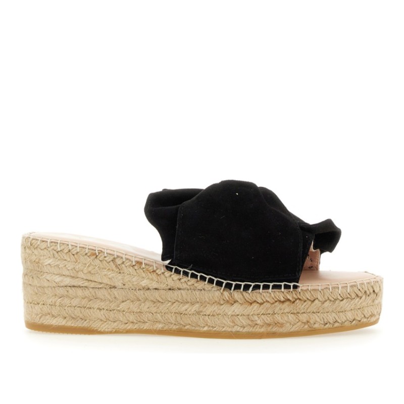 마네비 노트 스웨이드 플랫폼 샌들 K10WK SOFTSUEDEBLACK