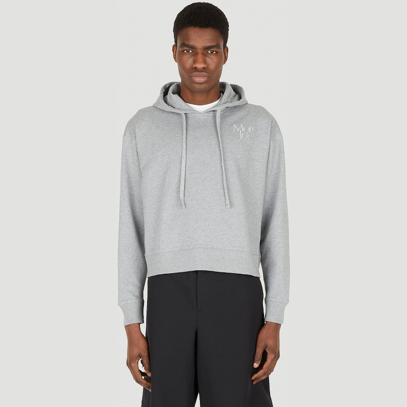 모어 조이 체스트 로고 자수 크롭 후드 티셔츠 MJ SW412C