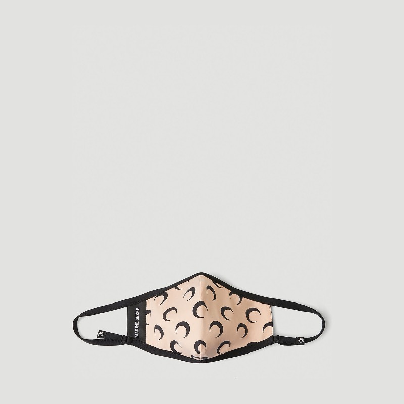 마린세르 문 프린트 로고 패치 마스크 A059FW20X 9 TAN WITH BLACK PRINT