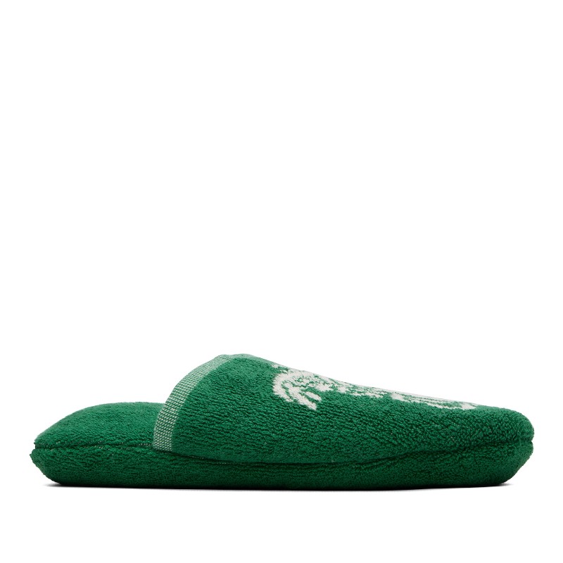 베르사체 그린 코튼 테리 자카드 슬리퍼 1024216_1A17767 2GR70 Green White