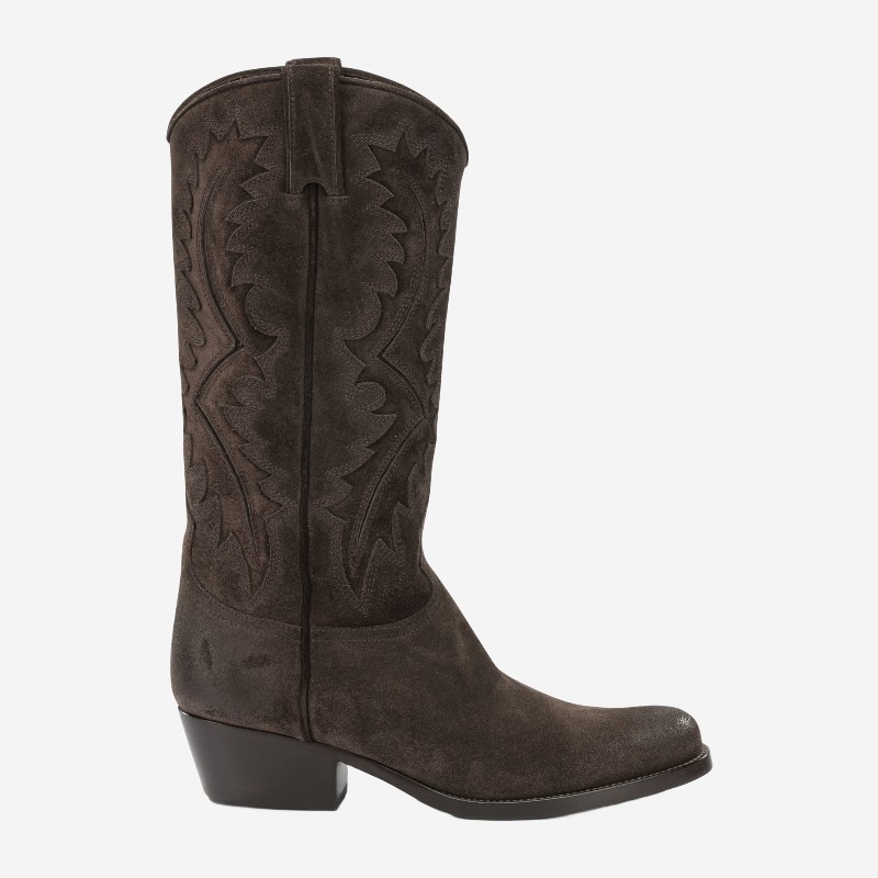 사토레 스웨이드 가죽 카우보이 부츠 SR4211VELOURPEPE571 BROWN