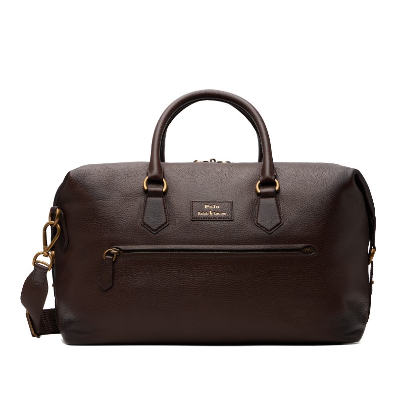 랄프로렌 브라운 페블 텍스처 가죽 더플백 405962459002 DARK BROWN-201