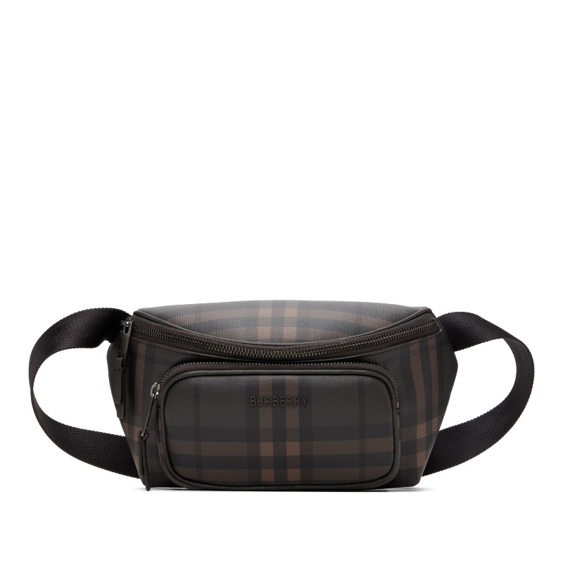 버버리 브라운 시티 체크 벨트백 8131840 DARK BROWN A1276