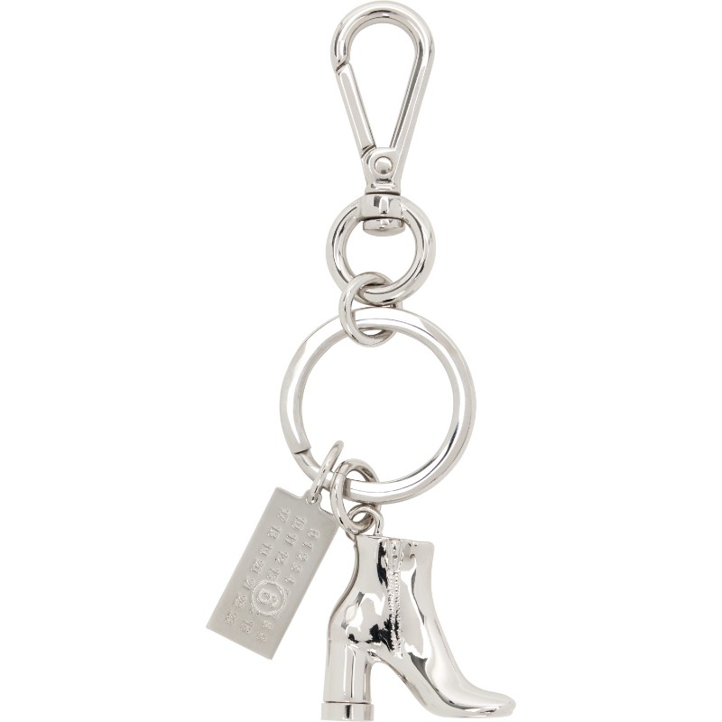 MM6메종마르지엘라 실버 아나토믹 부츠 참 키링 SM7UA0024 P9391 951 Shiny Palladium