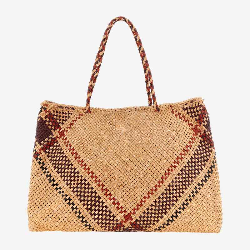 드래곤디퓨전 Maori Sophie 가죽 브레이드 쇼퍼백 8703BDGW6MAT NATURALMAORI