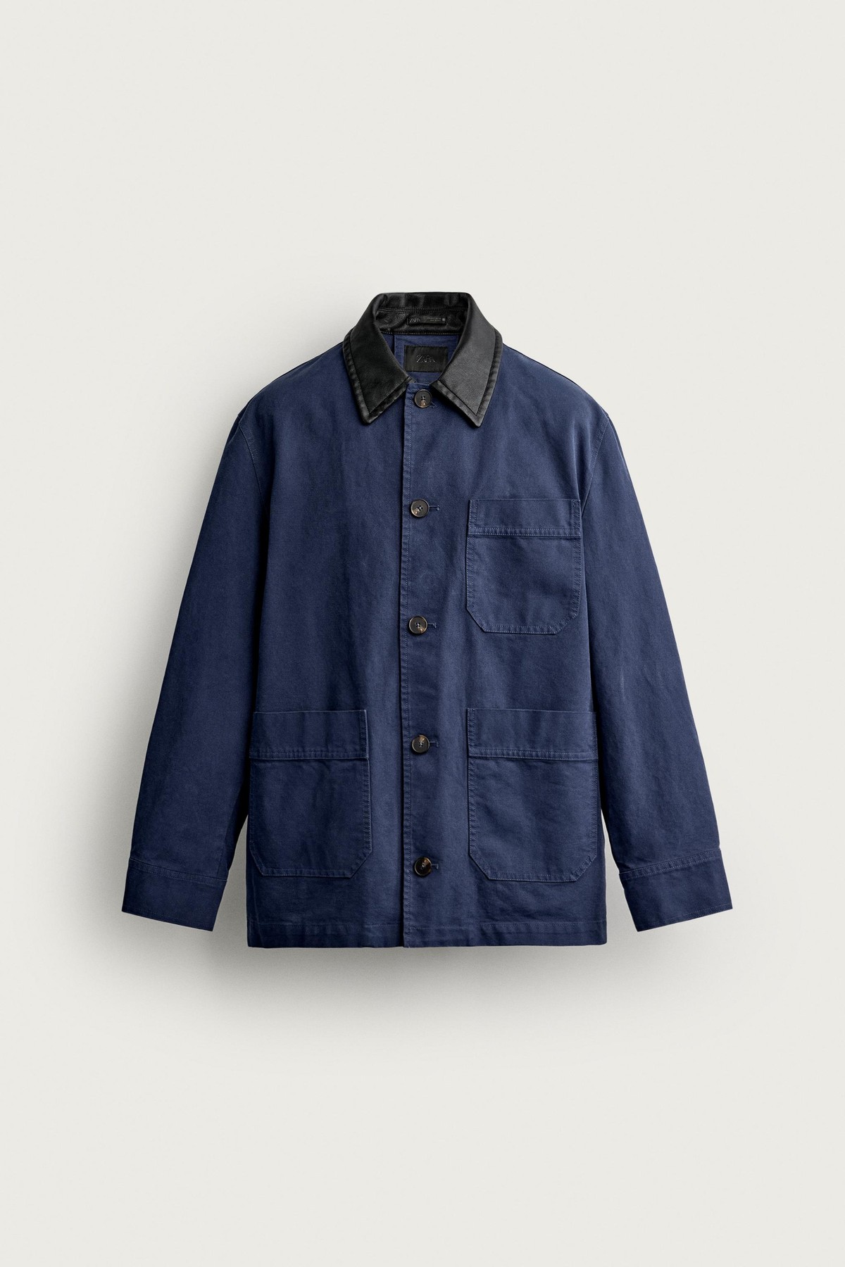 자라 배색 칼라 릴렉스핏 오버셔츠 8281/183/200 BLUE / INDIGO