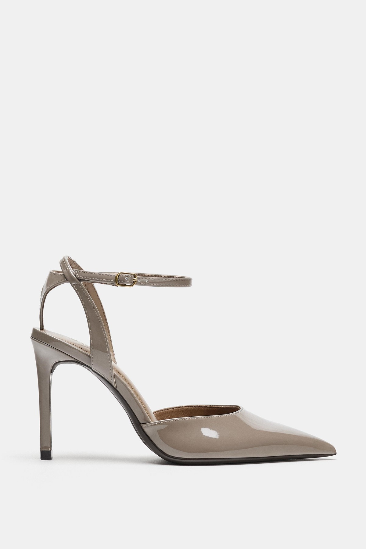 자라 에나멜 앵클 스트랩 힐 슈즈 2234/810/085 MINK GREY
