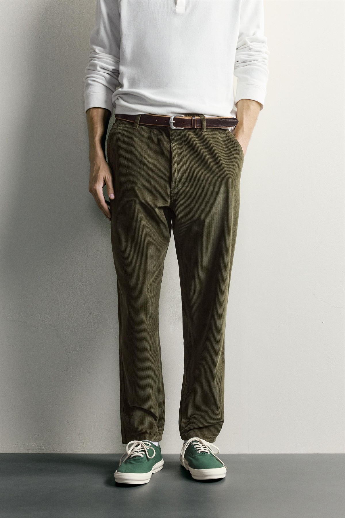 자라 워시드 코듀로이 캐럿핏 팬츠 4302/320/505 KHAKI
