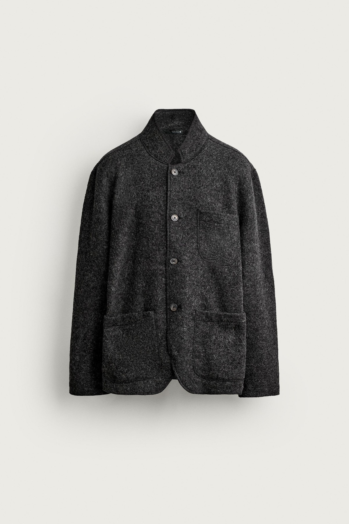 자라 울 혼방 릴렉스핏 포켓 블레이저 9621/001/803 GREY MARL