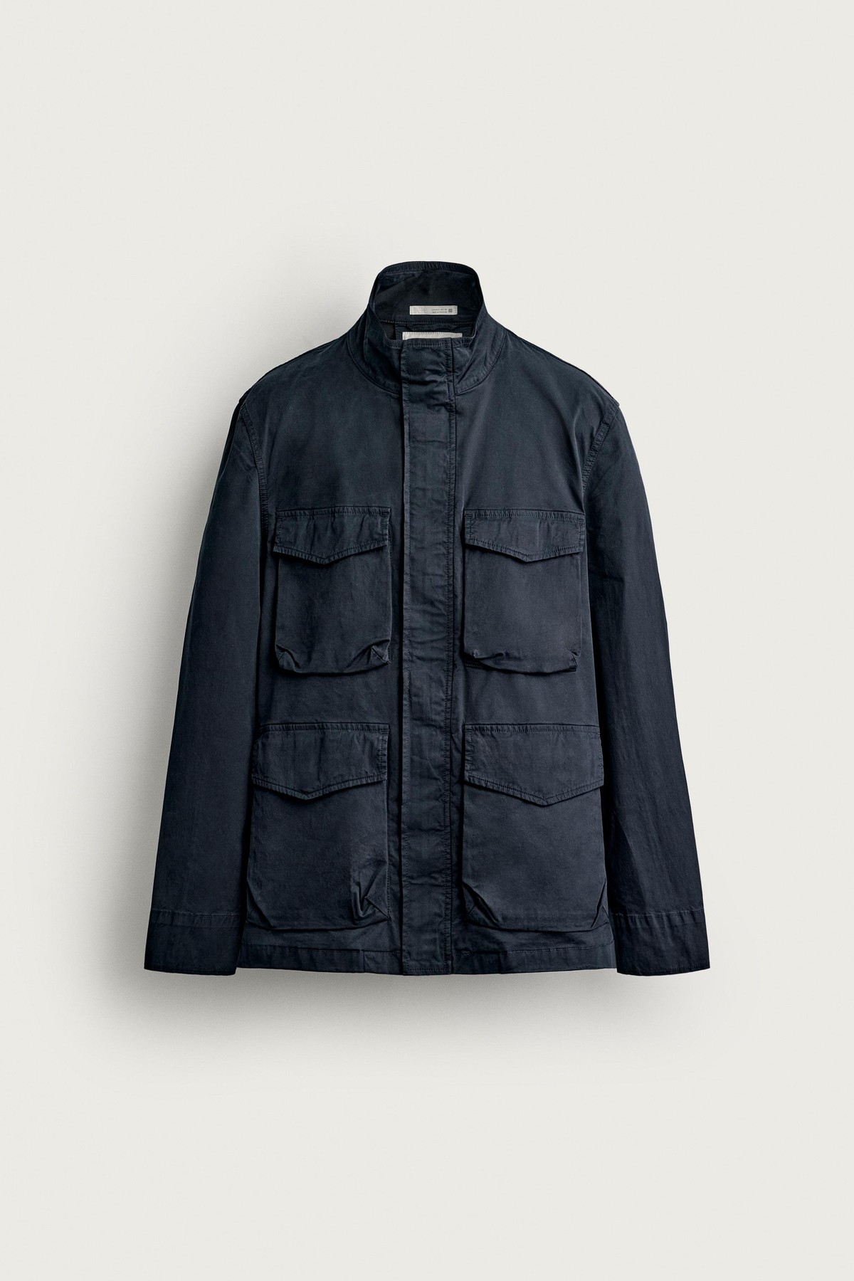 자라 레귤러핏 워싱 유틸리티 파카 6786/003/401 NAVY BLUE