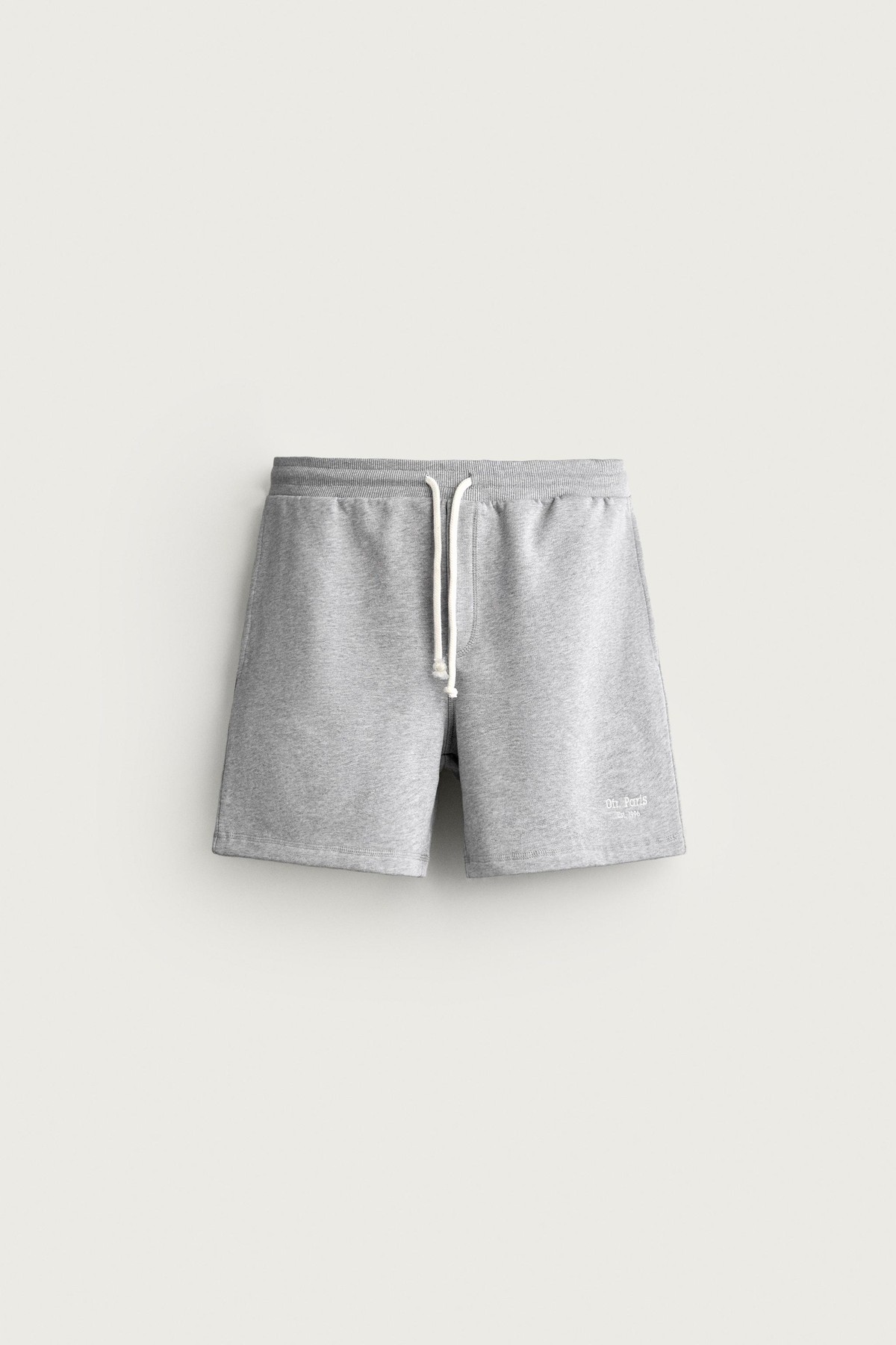 자라 0FR. PARIS X ZARA 릴렉스핏 자수 로고 버뮤다 반바지 6224/360/803 GREY MARL