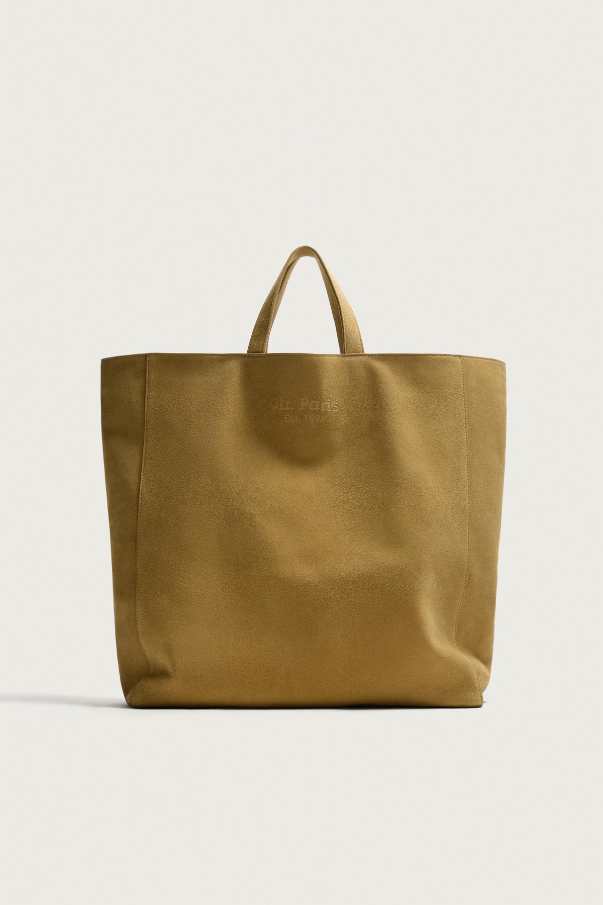 자라 0FR. PARIS X ZARA 스플릿 스웨이드 레더 토트백 3319/820/107 SAND BROWN