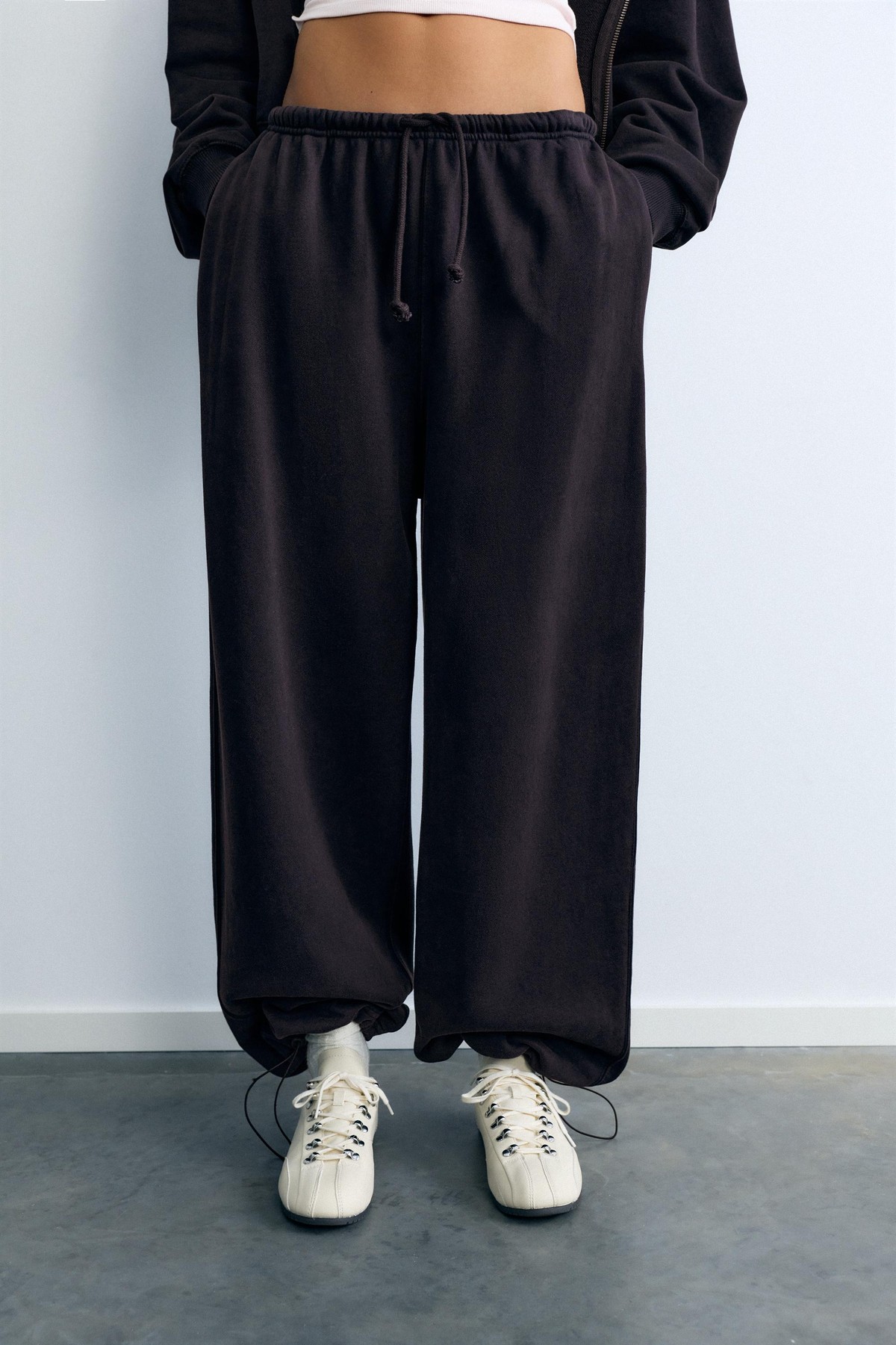 풀앤베어 스트레이트 코튼 조거 팬츠 7670/322 DARK ANTHRACITE