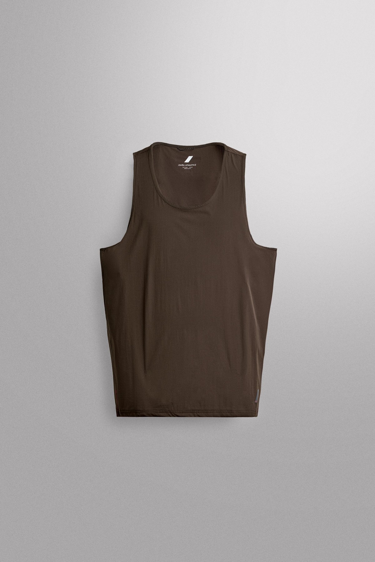 자라 펀칭 러닝 민소매 탱크탑 4387/312/700 BROWN