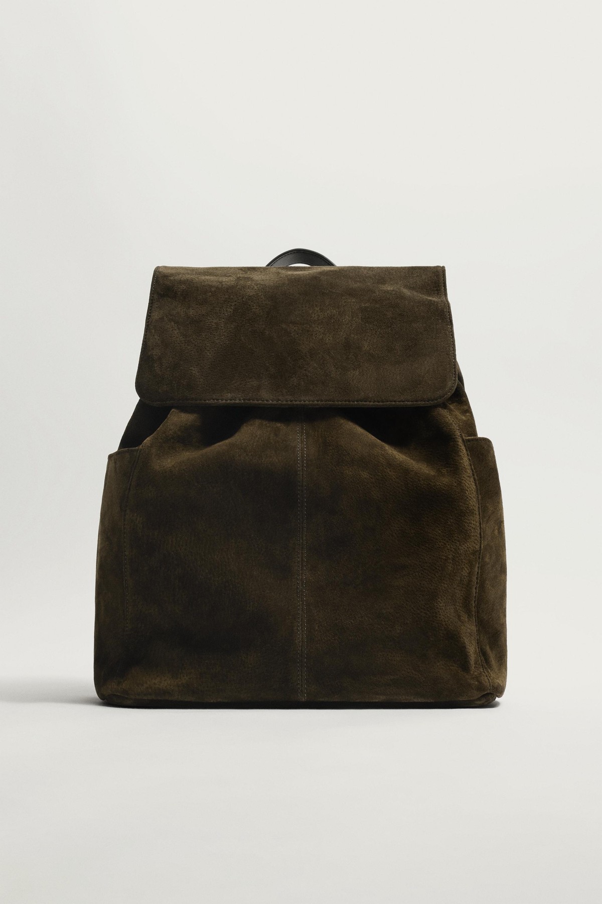 자라 스웨이드 레더 플랩 백팩 3240/820/700 BROWN