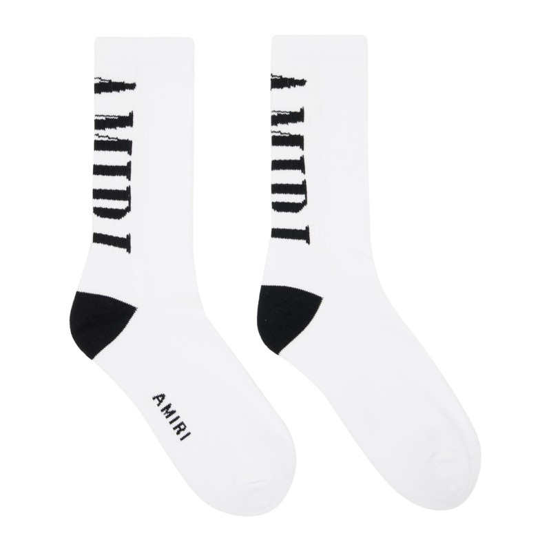 아미리 화이트 &amp; 블랙 버티컬 코어 양말 PF22MHR002-111 WHITE / BLACK