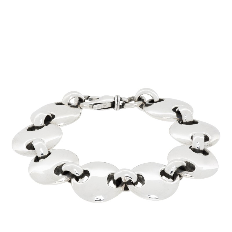 소피부하이 라지 서클 링크 브레이슬릿 PC-B00-SS Sterling Silver