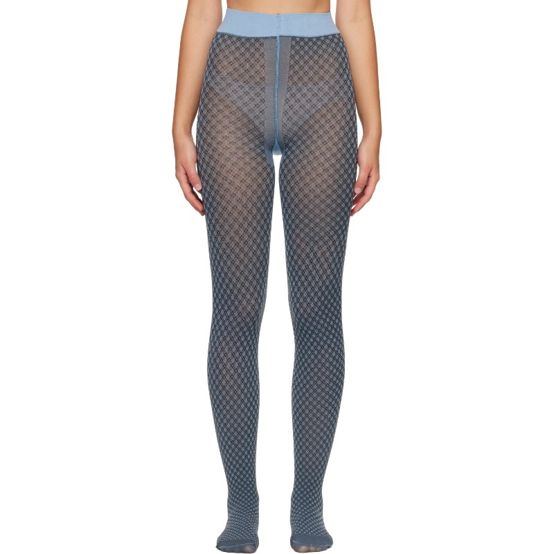스웨디시 스타킹즈 블루 클라라 모드 스타킹 CLARA Dusty blue