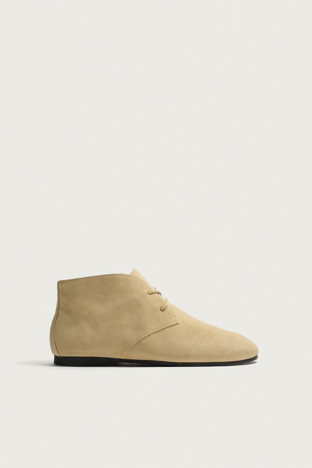 자라 스웨이드 레이스업 앵클 부츠 2093/720/102 BEIGE