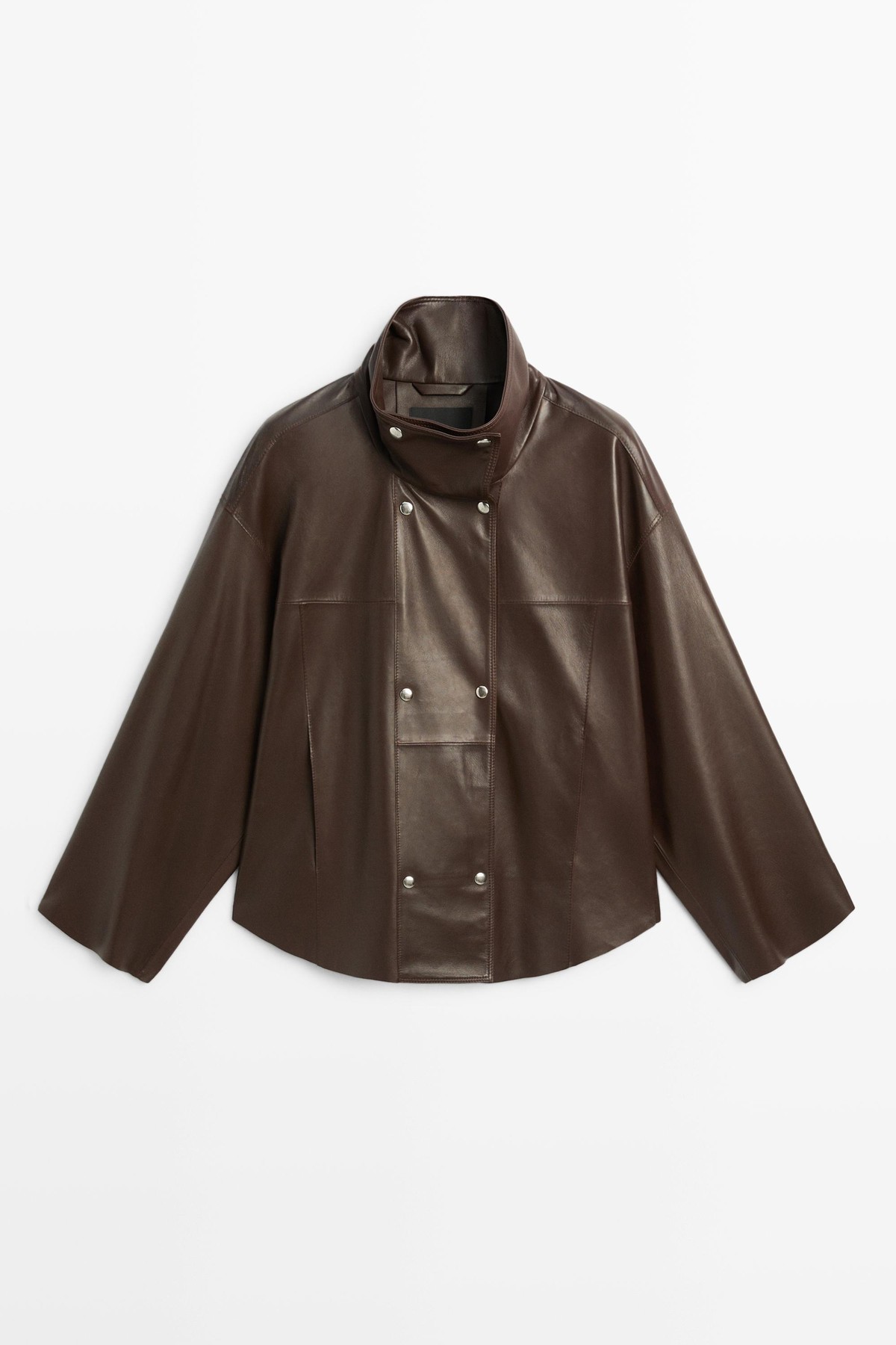 마시모두띠 나파 레더 하이넥 자켓 4701/901 BROWN