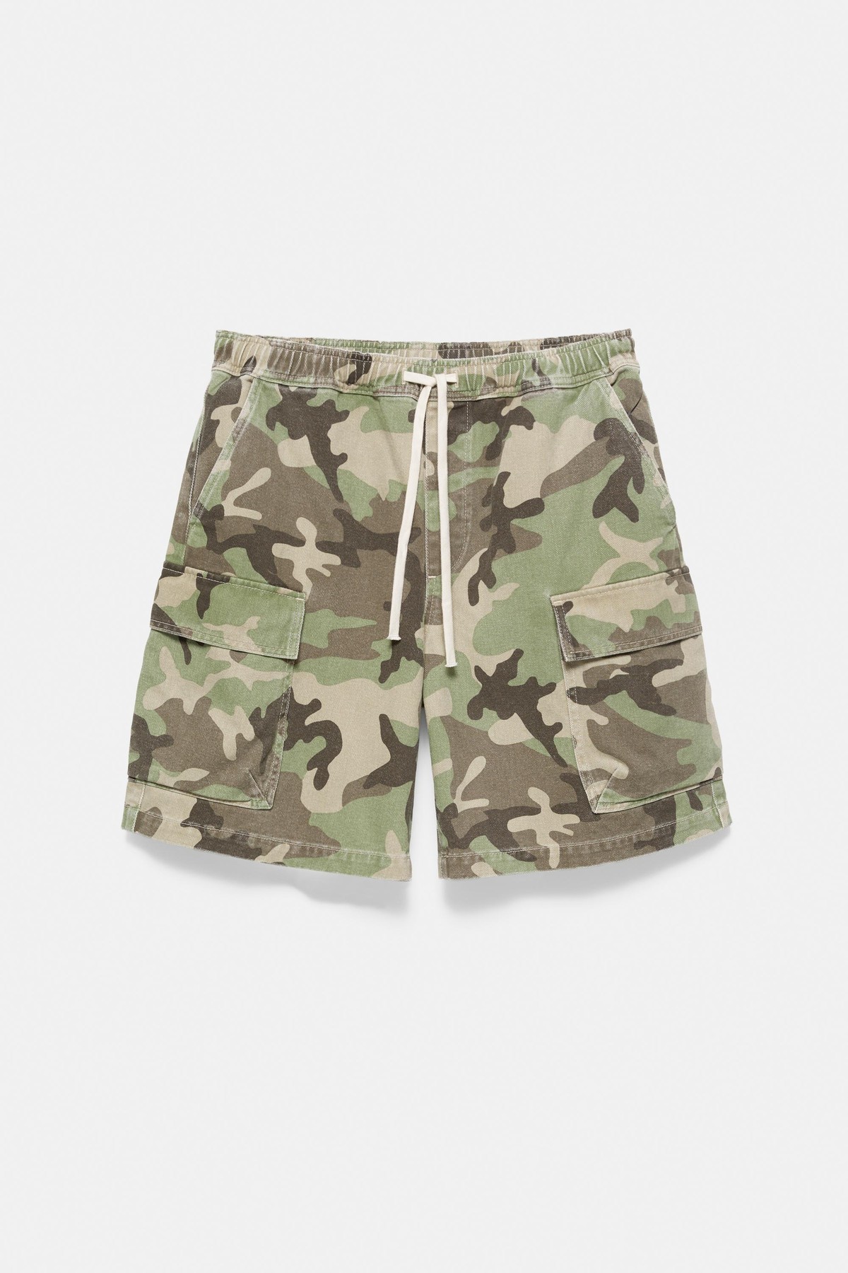 풀앤베어 카모 프린트 카고 반바지 7665/510 KHAKI