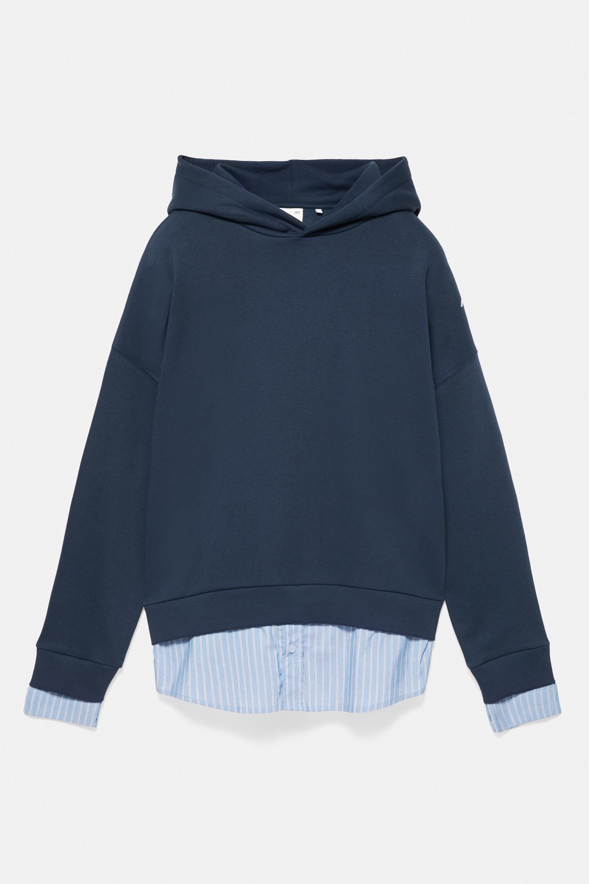 풀앤베어 포플린 레이어드 후드티 7558/323 NAVY