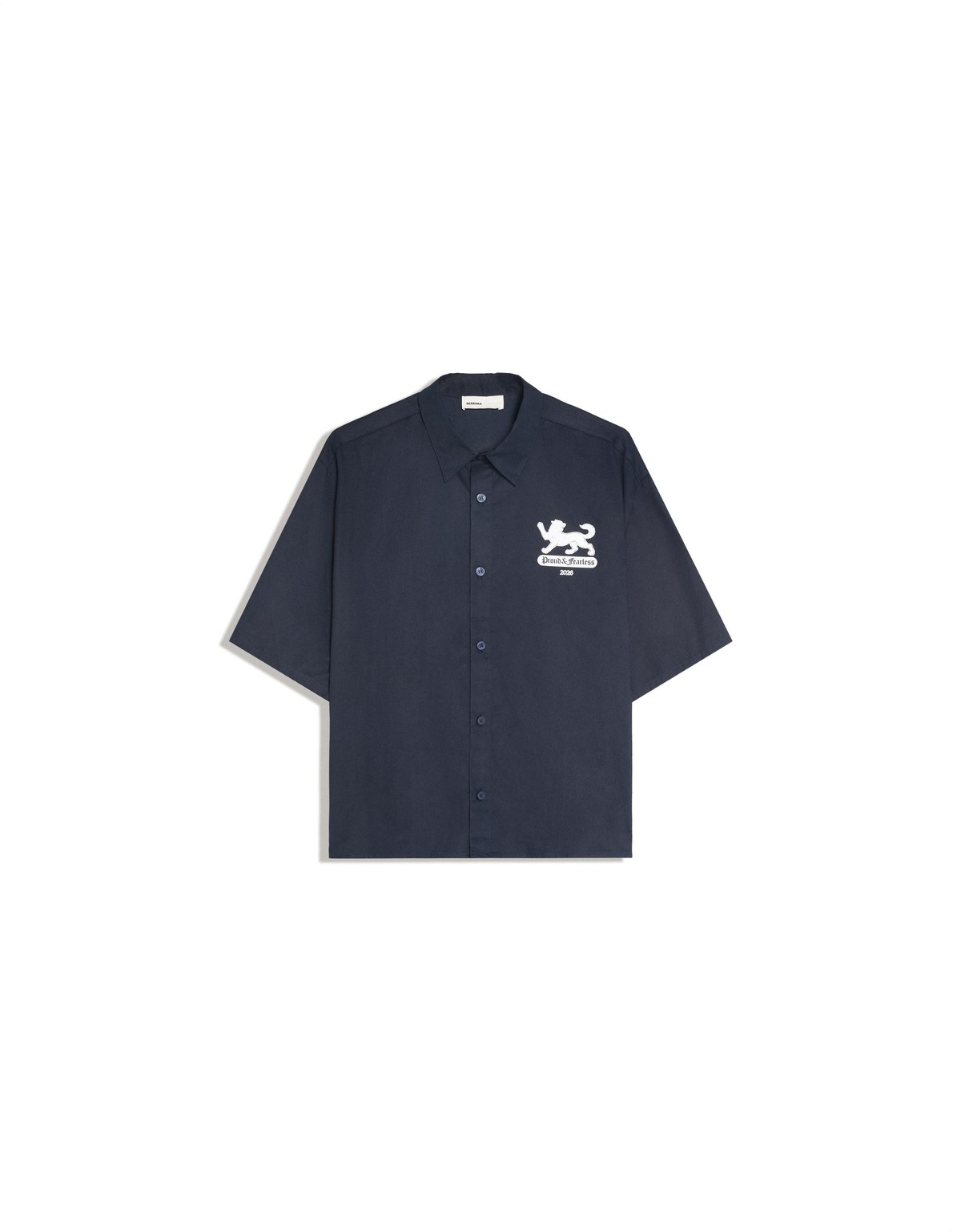 버쉬카 그래픽 프린트 반팔 셔츠 3272/224 NAVY