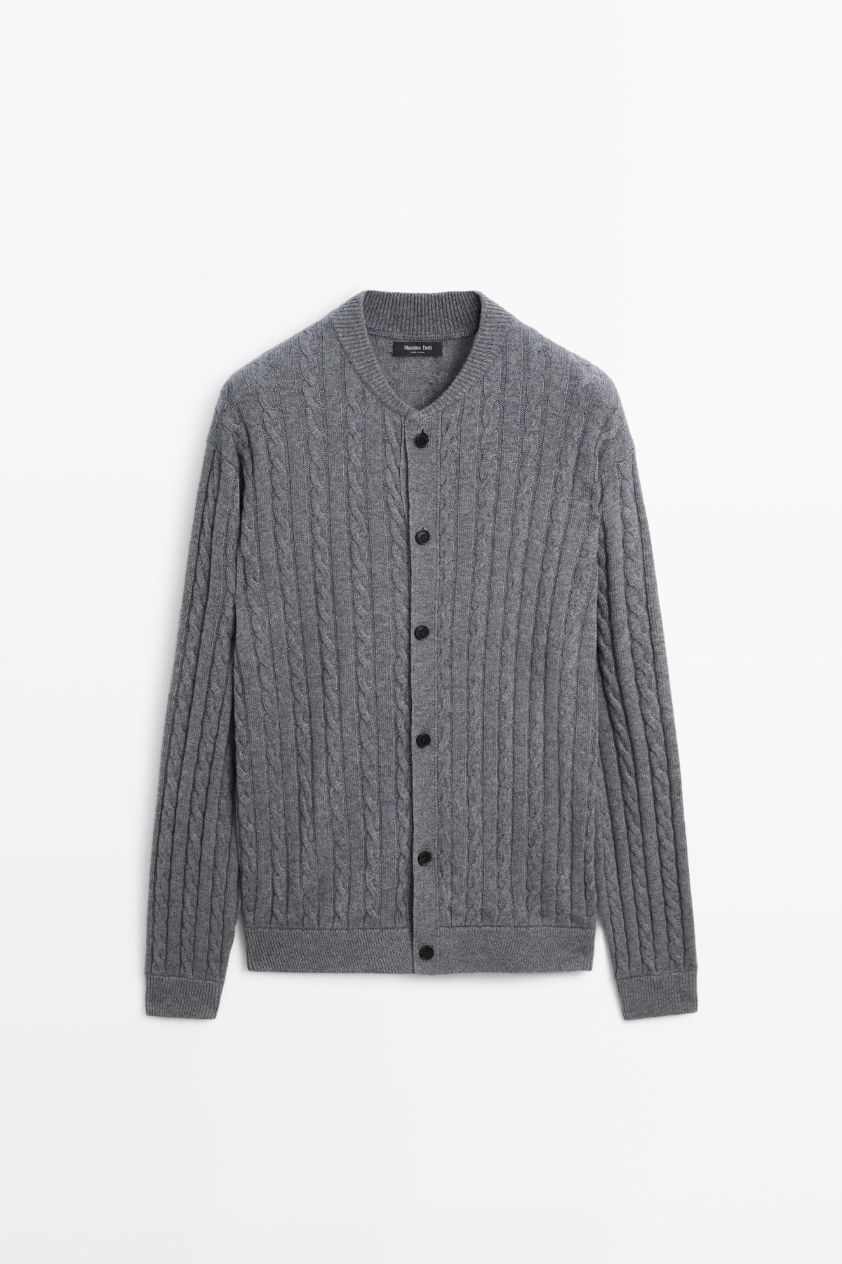 마시모두띠 브레이드 케이블 니트 봄버 가디건 1385/221 ANTHRACITE GREY