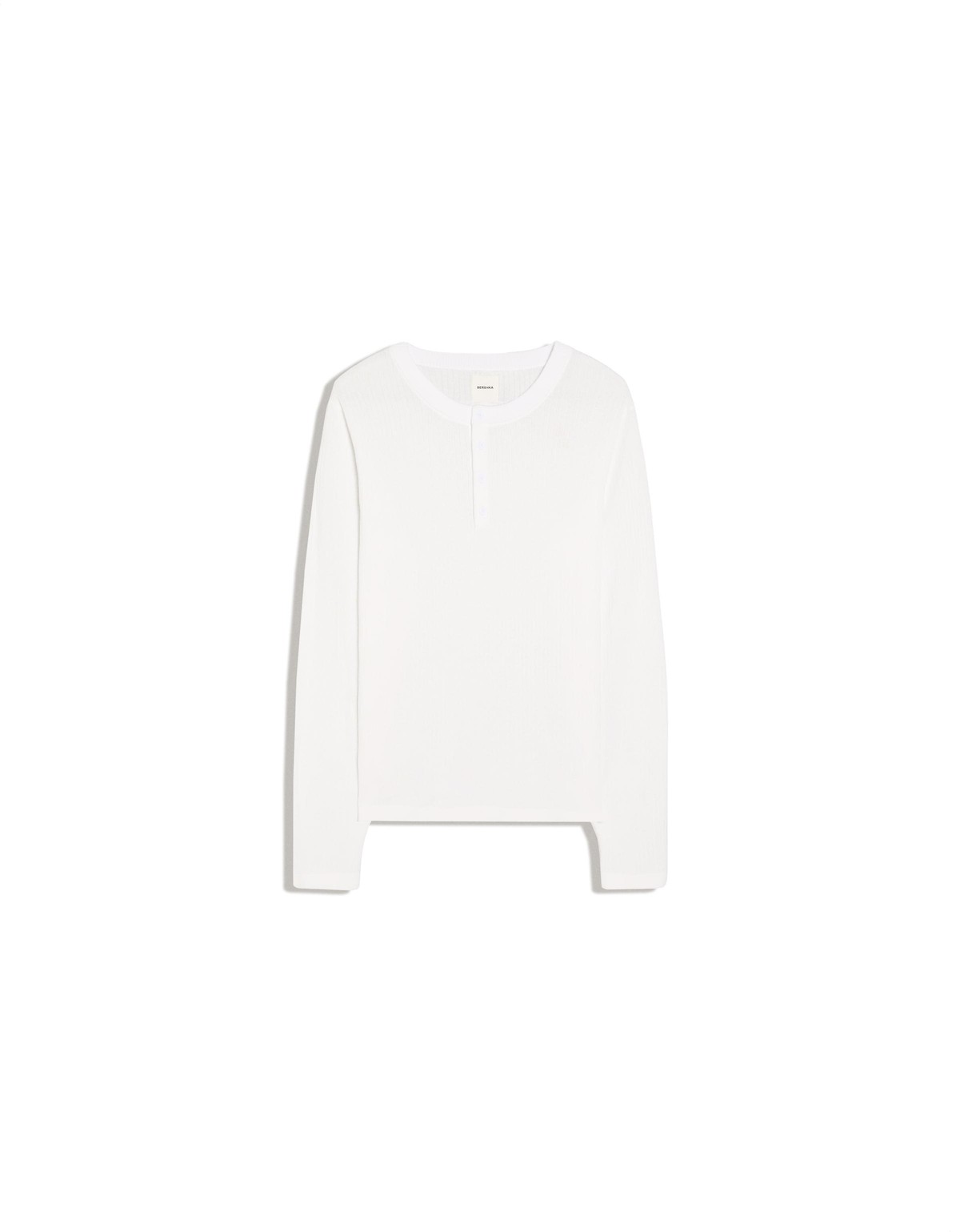 버쉬카 헨리넥 버튼 니트 스웨터 2724/596 WHITE