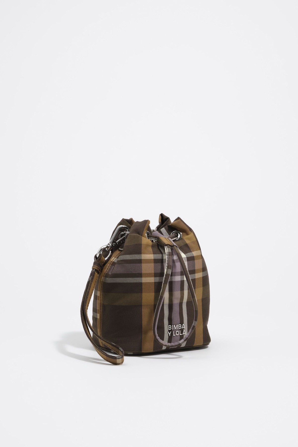 빔바이롤라 타탄 체크 자카드 버킷백 262BBK494.21253 TARTAN HUNTER GREEN