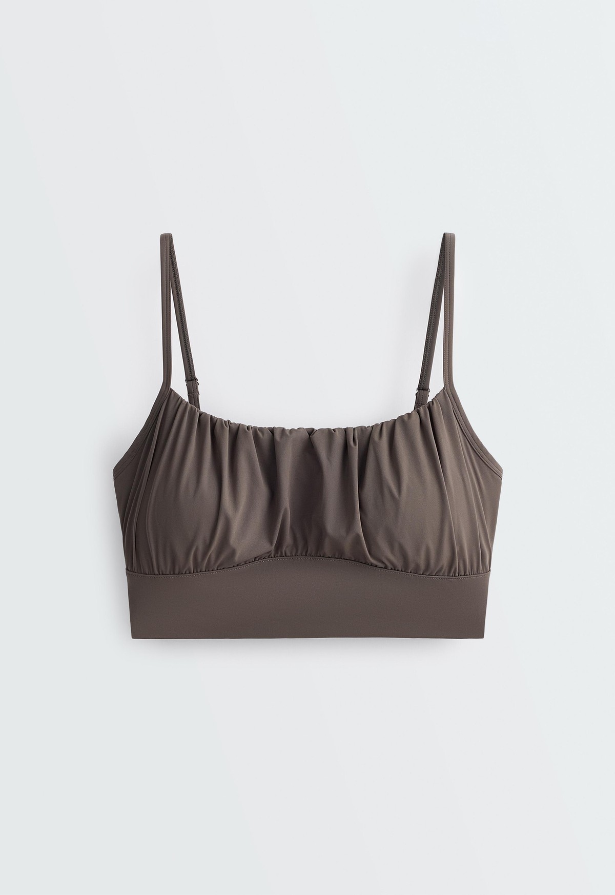 오이쇼 셔링 민소매 크롭 탱크탑 5742/229/549 BROWN-KHAKI
